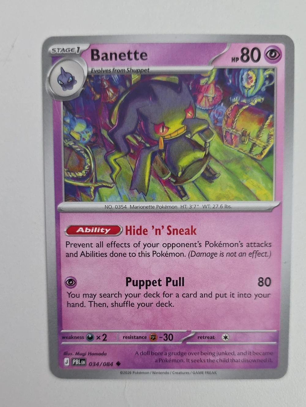 Pokemon Shuppet And Banette Trading Card